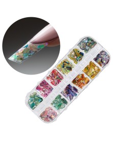 Muschel Flakes für Nailart - Set 4